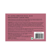 mCaffeine CLEAR GLOW 2% Alpha Arbutin Kojic Acid Brightening Serum Pads with 3% Niacinamide For Dark Spots & Pigmentation | Toner Pads for Even Skin Tone|For Men & Women | Fragrance-Free - 40N