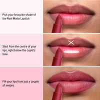 Mila Beauté Real Matte Lipstick | Enriched With Rosehip Extract | Ultra Matte Finish & Long Lasting I Single Swipe, Lightweight & Comfortable - 17-CARNATION RED