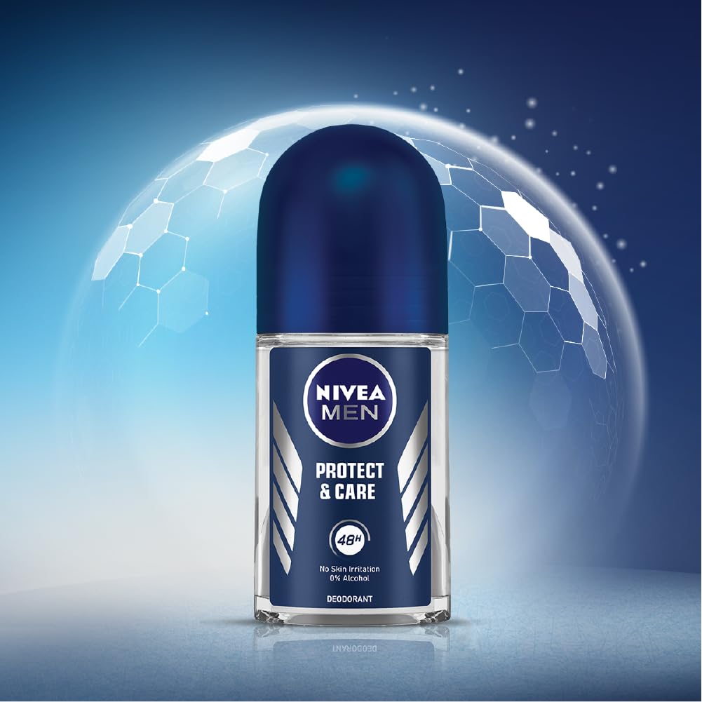 NIVEA Men Fresh Woody Protect And Care Roll On, 50Ml, Pack Of 1