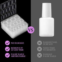 HUDA GIRL 1200 Double-Sided Nail Glue Tabs, Nail Glue & Nail Stickers for Nail Art, Super Sticky Nails Stickers, Perfect Nail Glue for Press On Nails Strong Hold Easy Application for Long-Lasting Wear