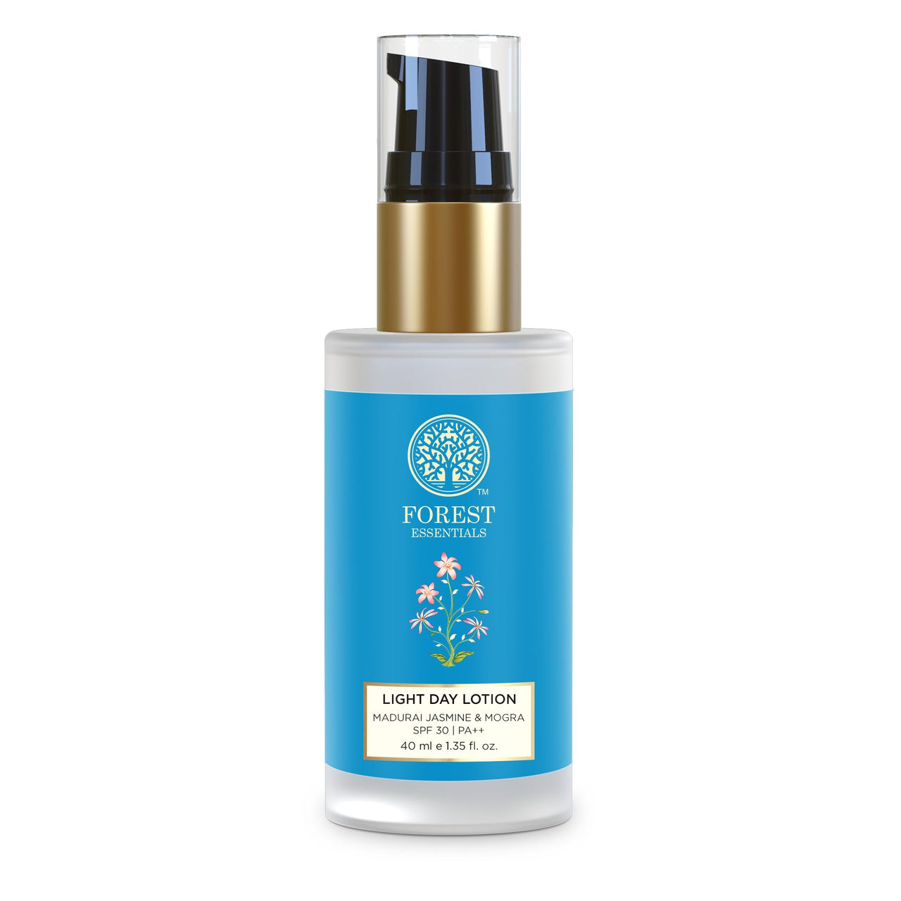 Forest Essentials Light Day Lotion Madurai Jasmine & Mogra with SPF 30 | Daily Hydrating Face Lotion | Ideal For Combination Skin | For Men & Women | 40 ml