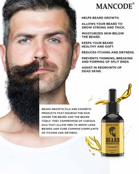 Mancode Beard Growth Oil for Men - 50ml | Enriched with Natural Herbs & Jadibuti | Paraben Free | Fills Patchy Beard | For Thicker & Longer Beard | Rich in Vitamins | Beard Oil for fast beard growth Pack 1