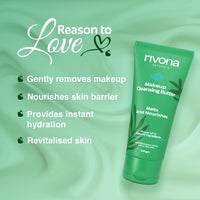 Rivona Naturals Makeup Cleansing Balm | Gently Removes Make-Up & Hydrates | Removes Excess Oil & Dirt enriched with 12 Active herbs |All Skin types |100G