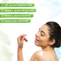 Mamaearth Vitamin C Sunscreen Body Lotion For All Skin Types Body Lotion Spf 30 With Vitamin C & Honey For Radiant Skin -300 Ml (Pack Of 2)