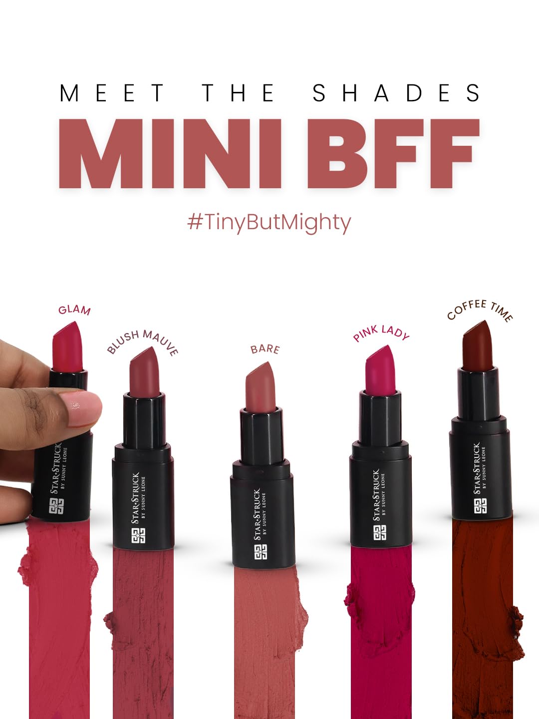StarStruck by Sunny Leone Mini BFF Lipstick - Bare | 1.6gms
