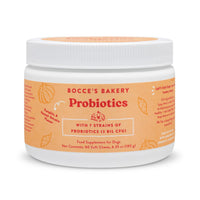 Bocce's  Bakery Probiotic Supplement for Dogs, Daily Chews, Made in The USA with with 7 Strains of Probiotics, Supports Digestion, Pumpkin & Sweet Potato, 60 ct, Orange (DG-SP-PRO60)