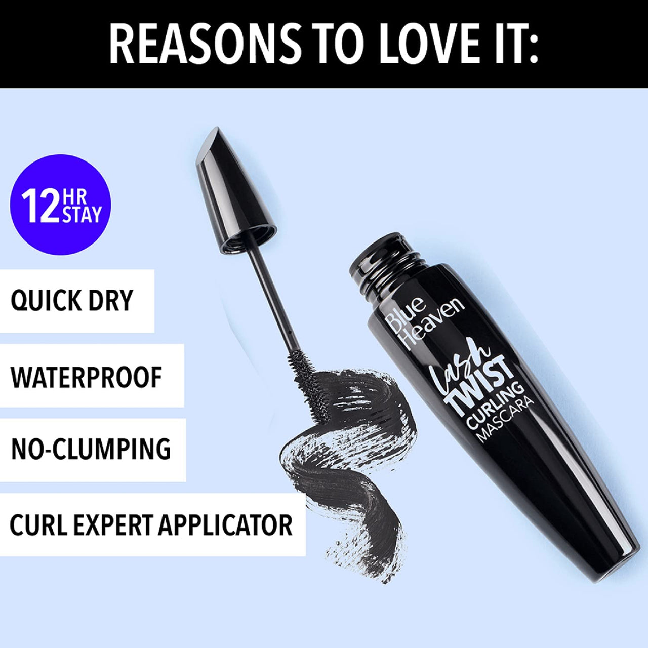 Blue Heaven Lash Twist Mascara, Black, 12 ml (Pack of 3)