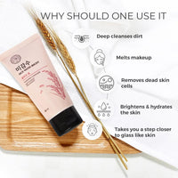 The Face Shop Rice Water Bright Foaming Face Wash 50ml, Face Wash for Glowing Skin, Cleanser for Uneven Skin Tone, Korean Skin Care Products, Face Wash For Oily skin