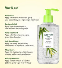 THE LOVE CO. Aloe Vera Gel - 250ml | Refreshing Hydration & Soothing Formula | Natural Moisturizer for Face and Body | Suitable for All Skin Types