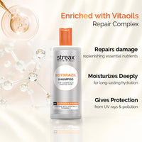 Streax Professional BotBrazil Shampoo,300 ml for Keratin, Botox, Nanoplasty, & Smoothening, Sulphate & Paraben-Free Shampoo for Women & Men, Enriched with Vita Oils Nourishes Chemically Treated Hair