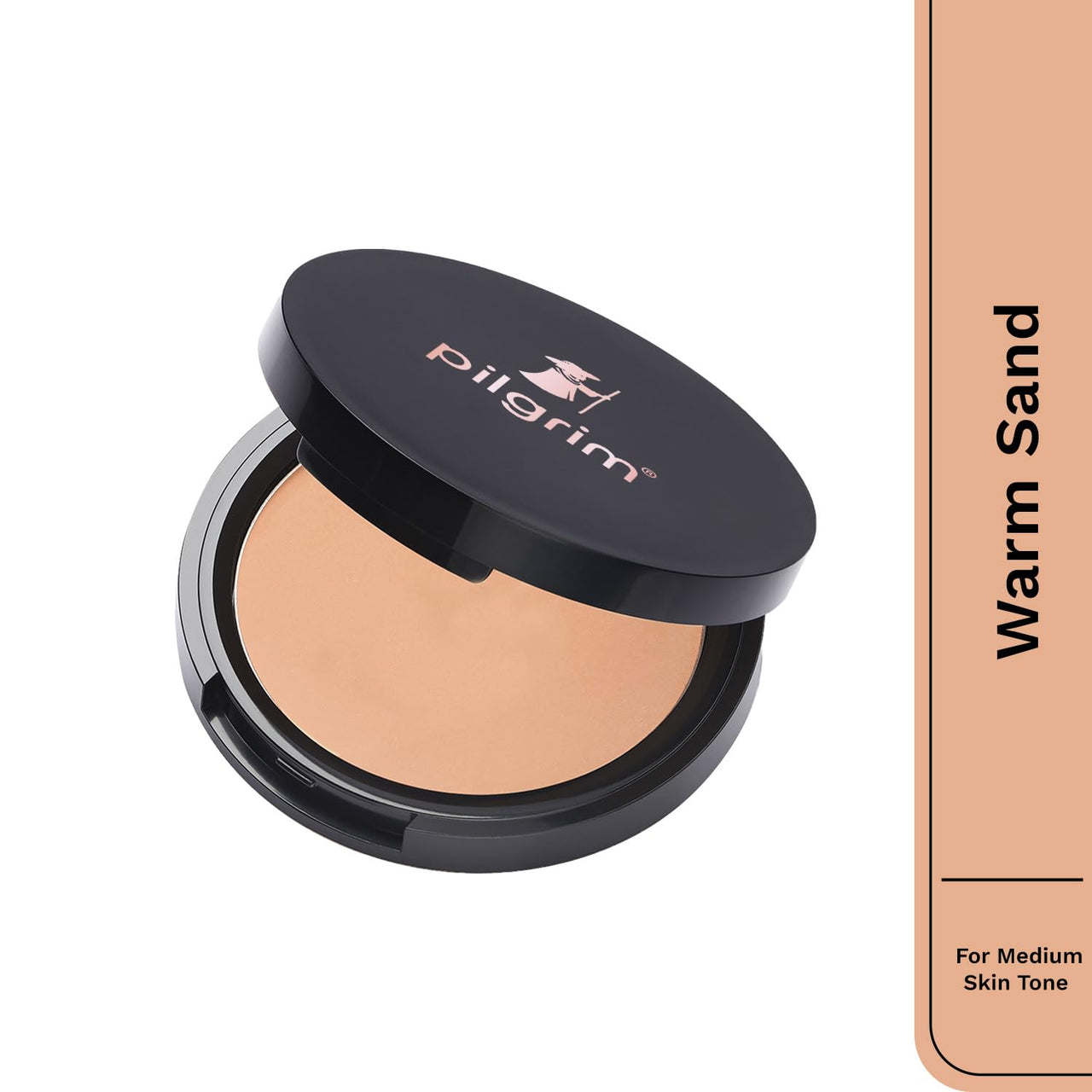 Pilgrim Warm Sand Matte Finish Compact Powder For All Skin Types Absorbs Oil, Conceals & Gives Radiant Skin, 9 Gram, Cream