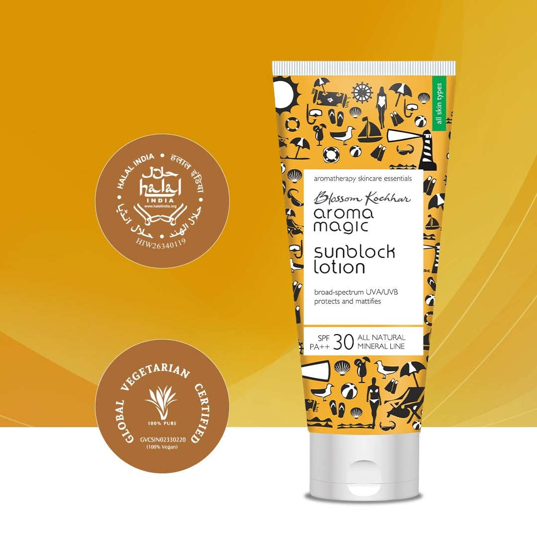 Aroma Magic SPF 30 PA ++ Matte Sunblock Lotion With Broad Spectrum Protection UVA/UVB |For All Skin |50ml