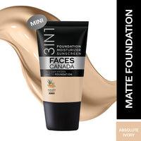 FACES CANADA Celeb Glow Kit | Silver Strobe Cream (30ml) + Absolute Ivory All Day Hydra Matte Mini Foundation (18ml) | Makeup Kit For Women (Combo Pack of 2)