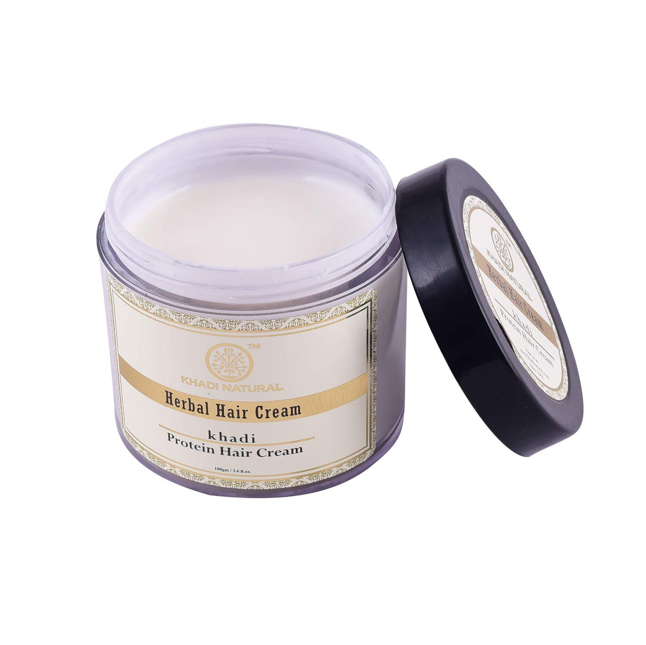 KHADI NATURAL Ayurvedic Amla and Bhringraj Hair Cleanser(Shampoo), SLS and Paraben Free, 210ml & KHADI NATURAL Protein Hair Cream, 100g