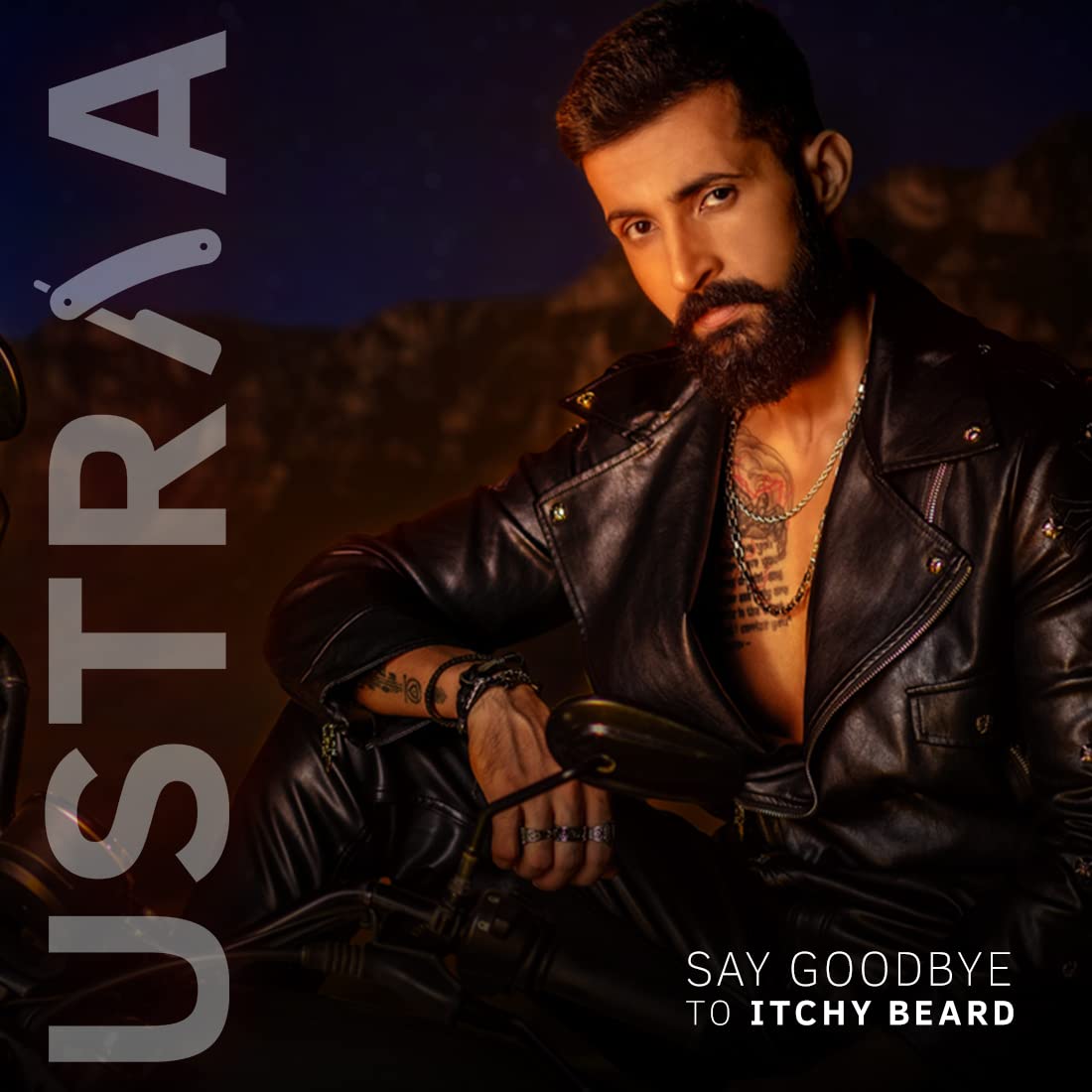 Ustraa Beard Wash Woody - 2 x100 ml - Sulphate-free Beard Wash | Thick Foam, No Post-wash Dryness, Cleansed & Smooth Beard | Beard Shampoo for Germ-Free Beard (Set of 2)