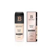 Lakyou Beauty Face Base Full Coverage Foundation Shade-05(Rich Nude) 30ml | Oil free full coverage pore fix weightless formula with hyaluronic acid with SPF 20 for all skin type