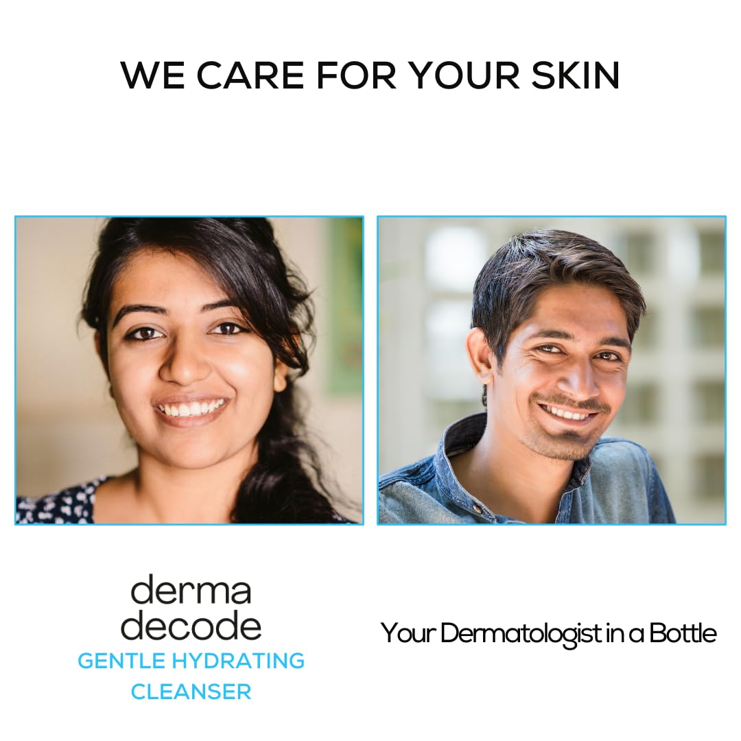 Derma Decode Face Wash For Dry Skin Women, Kids & Men - Dermatologist Created Sensitive, Dry Skin Facewash, Gentle Hydrating Cleanser with Ceramides, Hyaluronic Acid, Fragrance Free 100ml
