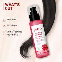 Plum Hibiscus & Ceramides Smoothing Hair Serum | Enriched with Jojoba Oil & Vitamin E | Nourishing Formula for Long, Frizz-Free Hair | Suitable for All Hair Types | 100% Vegan & Cruelty-Free | 75ml