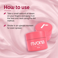 Rivona Naturals Bright Pink Face Cream | Long-Lasting Hydration | Light make up look | Vegan | Niacinamide & Mulberry Extracts| Tinted moisturiser | 50 gm (Warm Beige, 50 g (Pack of 1))