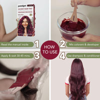 paradyes No Bleach Ruby Rush Glossy Hair Tint, Ammonia-Free Formula For Natural Black Hair, Visible On Natural Black Hair, Includes Anti-Fade Conditioner For Long-Lasting Shine, 1 Count