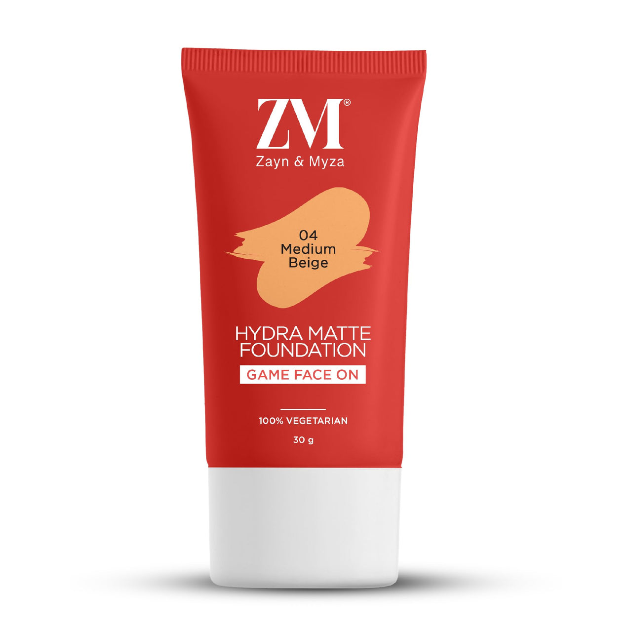 ZM Zayn & Myza Hydra Matte Foundation | Buildable Coverage | Foundation for Face Makeup | Non-clogging, All Skin Types, with Hyaluronic Acid & Niacinamide - (Medium Beige, 30 gm)