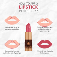 SoulTree Ayurvedic Lipstick - Colour Cocoa Rich 906, 4gm | Creamy Texture | Enriched with Organic Ghee & Almond Oil | Moistured & Nourished Lips | 4gm