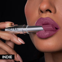 RENEE Matte Lock Lipstick - Indie, Moisturizing, Long Lasting & Weightless Formula, Intense Color Pay Off with Ultra-Matte Finish, Enriched with Avocado oil, Vitamin E, D & Beta-Carotene, 3.5 Gm