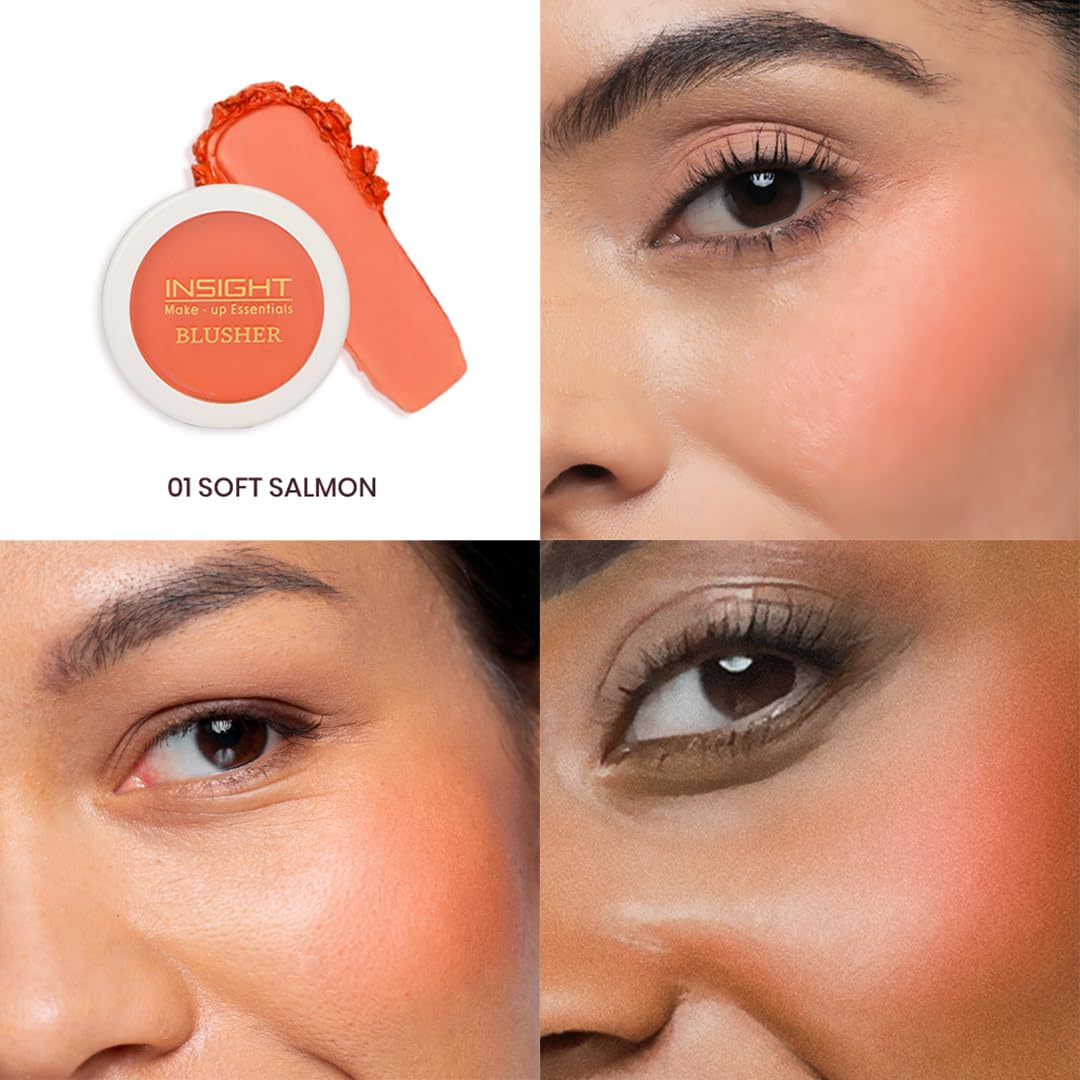 Insight Cosmetics Crème Blusher, Face Makeup, Soft Salmon, 3.5 gm(B-02=01)