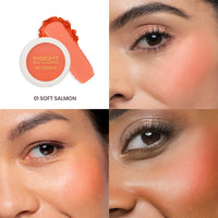 Insight Cosmetics Crème Blusher, Face Makeup, Soft Salmon, 3.5 gm(B-02=01)