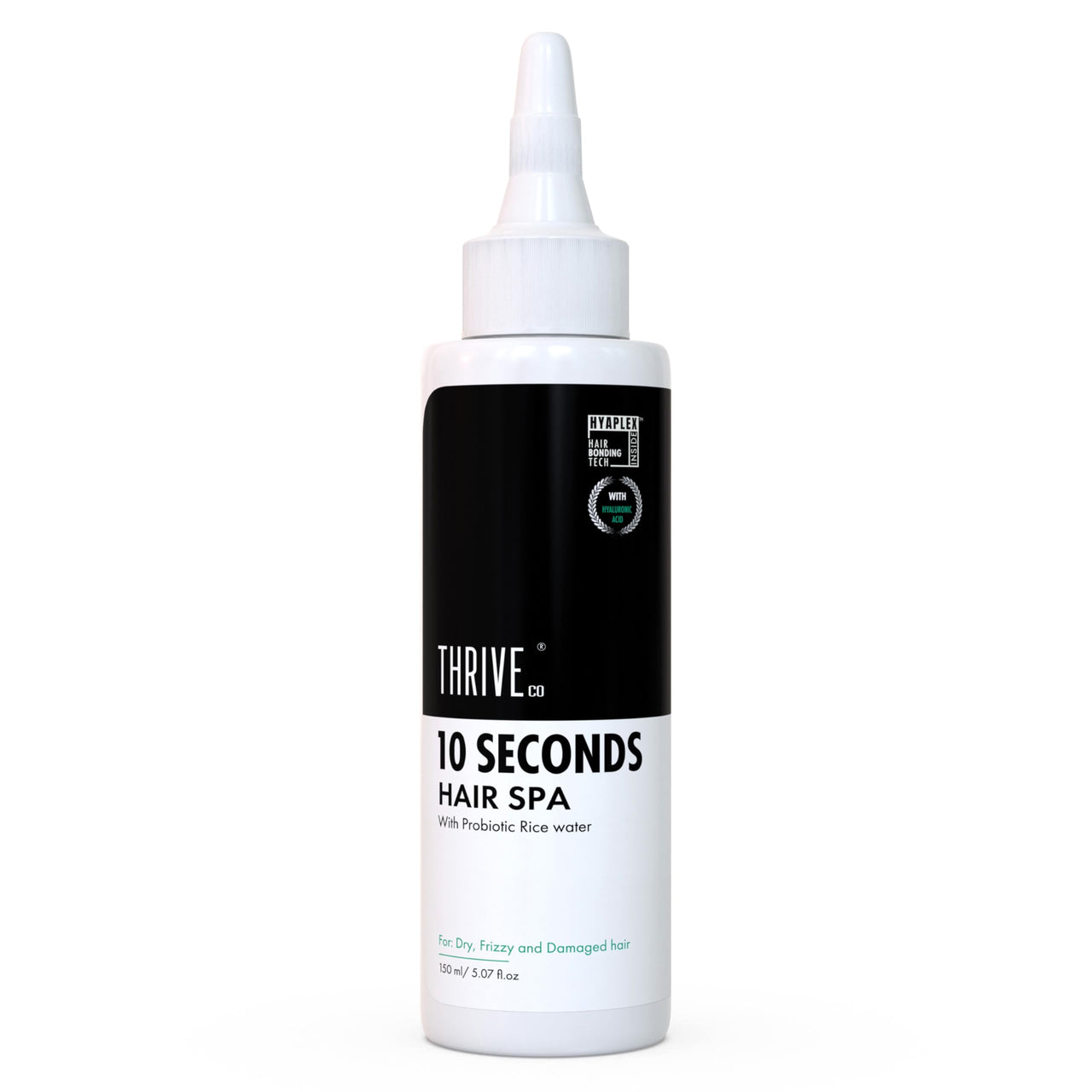 ThriveCo 10 SECONDS Hair Spa | For Instant Shine, Soft & Smooth Hair | With Hyaplex™, Hyaluronic Acid & Probiotic Rice Water | Repairs Dry, Frizzy and Damaged hair | 150 ml