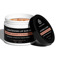 The Man Company Lightening Lip Scrub With Brown Sugar, Almond Oil, Vitamin E, Coconut Oil & Argan Oil For Dry & Chapped Lip, Restore Natural Colour, Nourishes, Moisturizes, Brightening, 10g