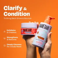 MANETAIN Squeaky Clean Clarifying Shampoo 237ml & Multipurpose Conditioner 200gm | Curl Enhancing, Frizz Control, Protein-Moisture Balance | Hard Water, Product Buildup & Scalp Reset | For All Hair Types | For Men & Women