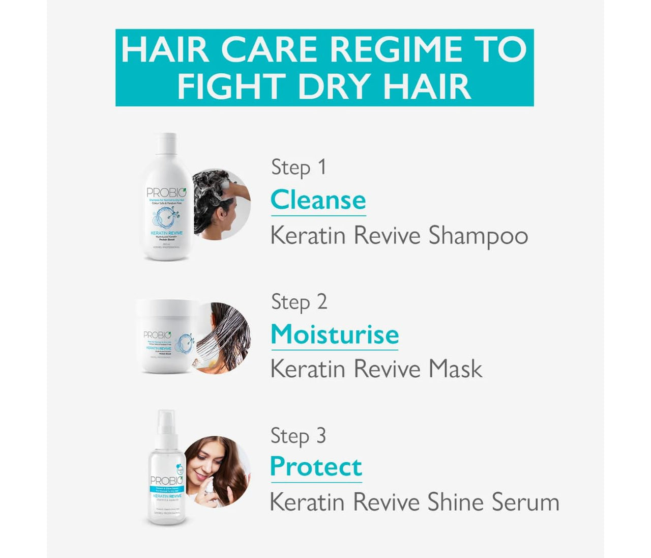 Godrej Professional Probio Keratin Revive Shampoo 250ML & Revive Mask 200GM (Combo)