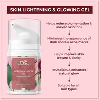 TYC - TRUST YOUR CHOICE Depigmentation Gel with 4% AHA and Papaya Enzymes, Reduces Pigmentation, Dark Spots, and Acne Marks, Glass Skin Effect, For Unisex, Pack of 1 (50 ml)