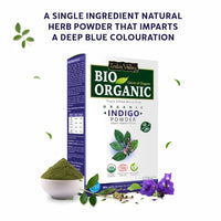 INDUS VALLEY Organic Indigo Powder | Indigofera tinctoria & Hair growout Oil, (100g + 100ml)