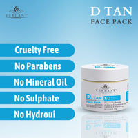 Verdant Natural Care Instant Glowing D Tan Pack for Glowing Skin (100ml)