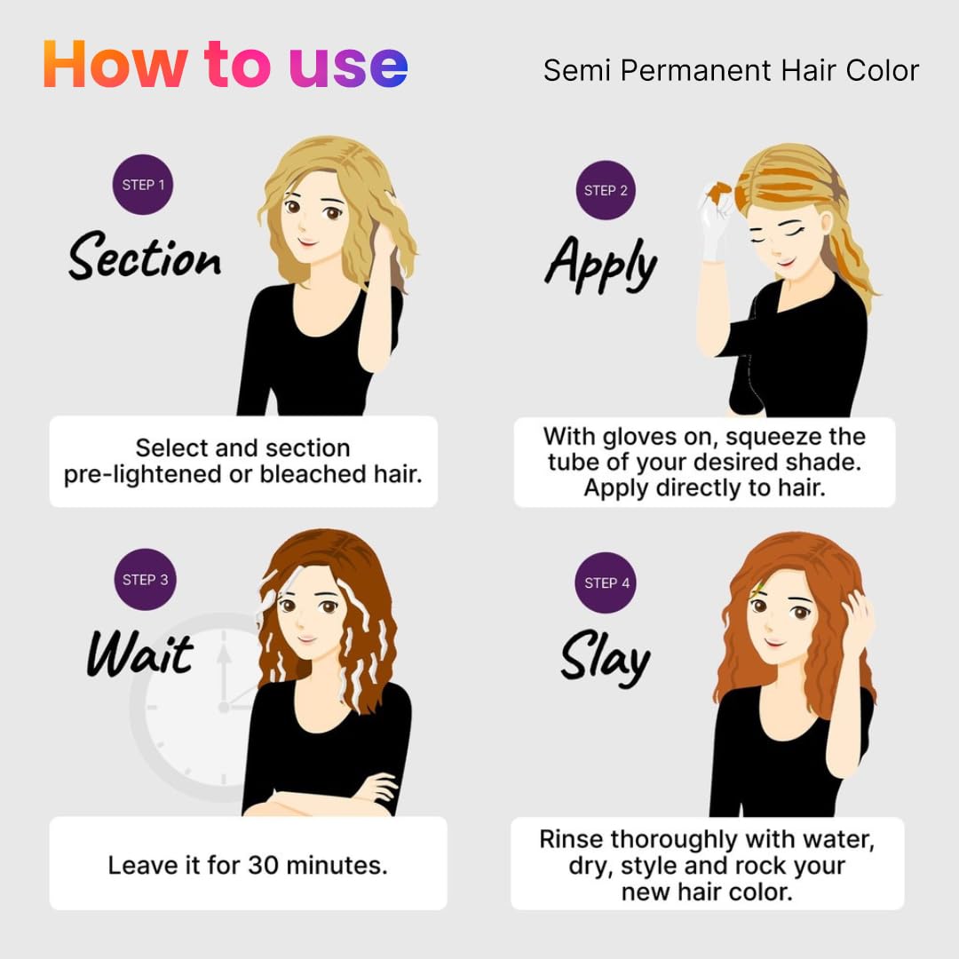 2.Oh! Italian- Ginger Spice Hair Color For Women & Men | Ammonia-Free DIY Semi Permanent Hair Color | Enriched with Argan Oil | Lasts upto 6-8 Washes