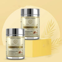 Khadi Natural Sandalwood Herbal Face Pack | Face Pack for Controlling Oil | Natural Face Pack for Acne | Herbal Face Pack for Glowing Skin | Suitable for All Skin Types | |Pack of 2 | (50*2) (100 gm)