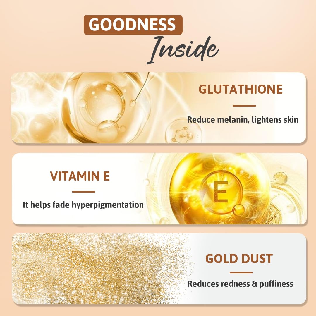Glamveda Glutathione 24k Gold Face Wash Lightens skin tone (Pack of 2) 200 ml | Enhances Natural Radiance, Glow Booster | For All Skin Types (2)