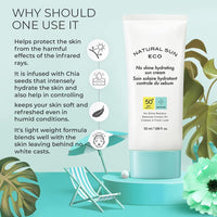 The Face Shop No Shine Hydrating Sunscreen SPF 50+ PA++++ with UVA/B protection, No White Cast, Water Resistant, Removes Excess Oil, Made in Korea 30ML