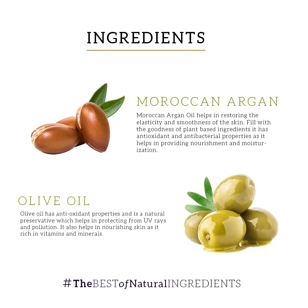 Khadi Natural Powered Botanics Moroccan Argan Shampoo 310ml, For Dry Hair, Reduces Frizz, Paraben, Silicone and Sulphate Free
