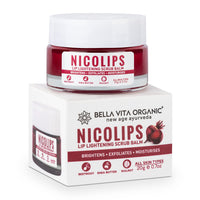 Bella Vita Organic Dark Spots Removal Combo with NicoLips Lip Scrub Balm Brightening Dark Lips for Men and Women (20gm) - Under Eye Cream for Dark Circles for Women & Men with Vitamin E (20gm)