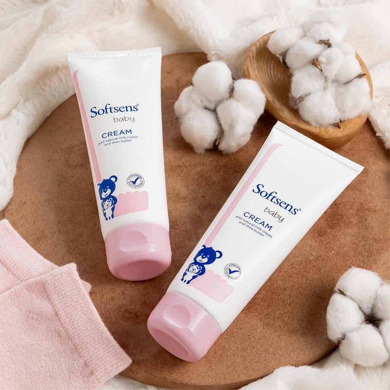 Softsens Baby Rich Moisturising Cream | Enriched with Natural Milk Cream and Shea Butter | Dermatalogically Tested, Hypoallergenic & Paraben Free 100g (Pack of 2)
