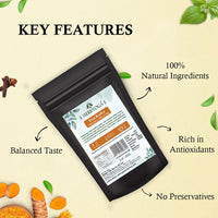 Golden Tips Herbyoga Immunity Booster Kadha Tea, Ayurvedic Blend with Ashwagandha, Tulsi, Giloy & More, Natural Wellness & Antioxidants, Supports Digestion & Immunity, (100 Gram, 50 cups)