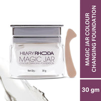 Hilary Rhoda Magic Jar Colour Changing Foundation Cream For All Skin Types | Buildable Coverage | Long Lasting & Weightless Formula | Crease-Free Foundation | Cruelty-Free | Satin Finish | 30G