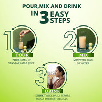 Vansaar Ayurvedic Tangy Amla Juice - 1L | 100% Cold Pressed Wild Amlas Rich In Vitamin C Sourced from Pratapgarh | Farm to Bottle in 12 Hours | 75 Pure Amlas for Hair Growth & Detoxification