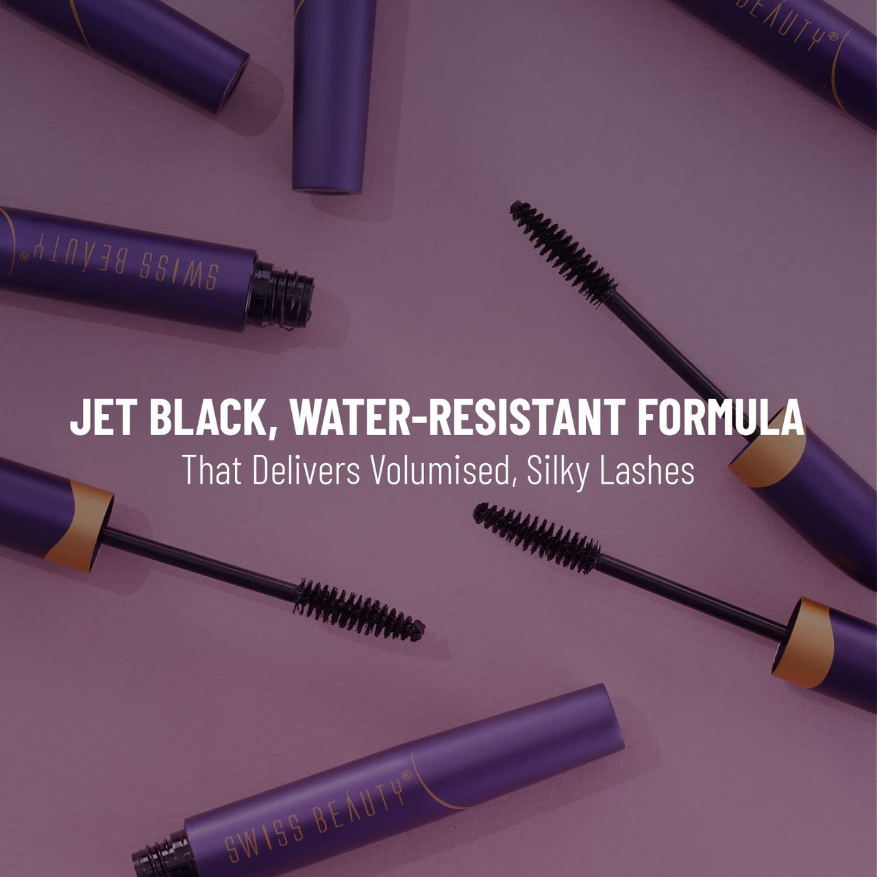 Swiss Beauty Bold Eye Super Lash Waterproof Mascara For Thicker Lashes |Smudge Proof Mascara For Eye Makeup| Black, 7.5Ml |