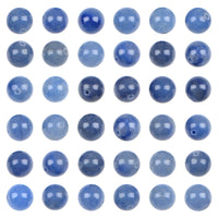 Bymitel 140Pcs Natural Crystal Beads Stone Gemstone Round Energy Healing Loose Beads with Stretch Cord for Jewelry Making Bracelets Anklets (Blue Aventurine, 8mm 140pcs) Blue Aventurine