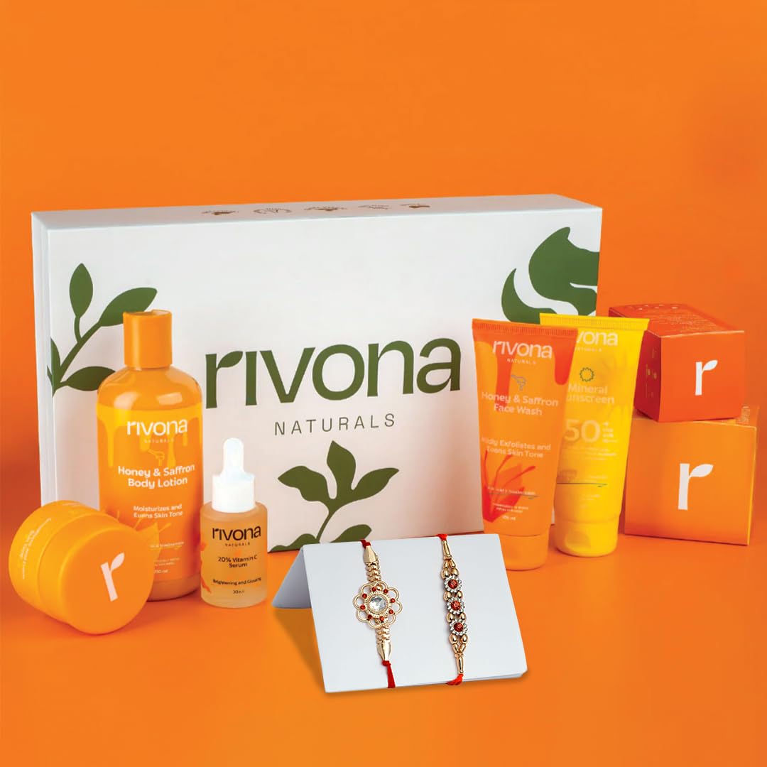 Rivona Naturals Everyday Glow Gift Set | Skin Care Gift set of 5 |Designed Especially for Birthdays, Anniversaries & All Special Occasions | For Men & Women