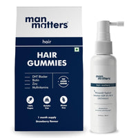 Man Matters Stage 2 Hair Fall Kit | Minoxidil with Procapil 60ml with Biotin Hair Gummies 30N | Stimulates Hair Follicles, Nourishes Hair & Promotes Hair Growth